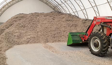 Wood chips supply for biomass boiler